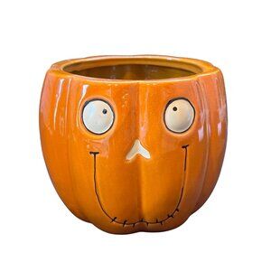 Yankee Candle Pumpkin Ceramic Holder J/H Boney Pumpkin Design Halloween Decor Or